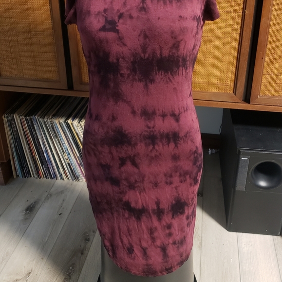 Poetry Brand Magenta Tie Dye T Shirt Dress SZ Med - Picture 2 of 6